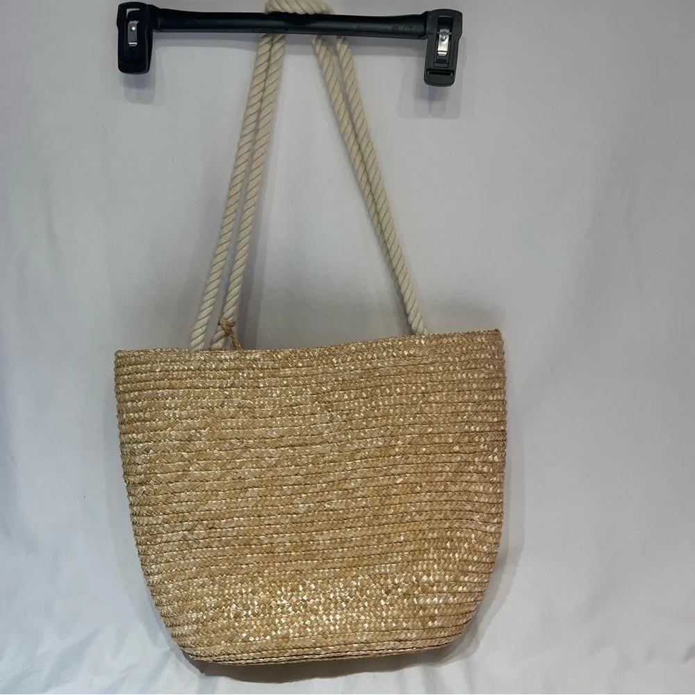Disney x Junk Food Hello‎ Sunshine Straw Tote Bag Summer Beach Travel Casual